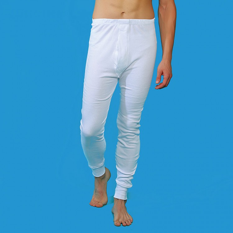 3-pack Men's thermal long johns 100% cotton fleecy